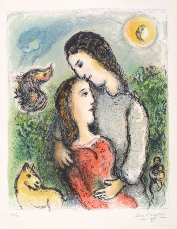 Litografía Chagall - Les Adolescents