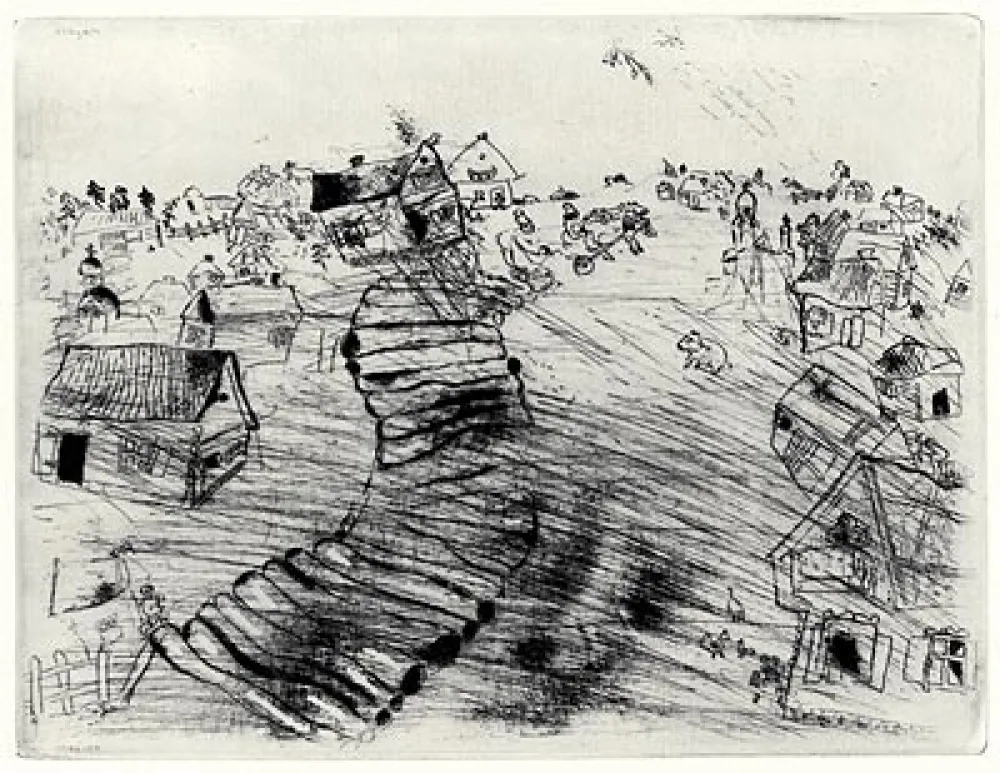 Aguafuerte Chagall - Les Ames Mortes