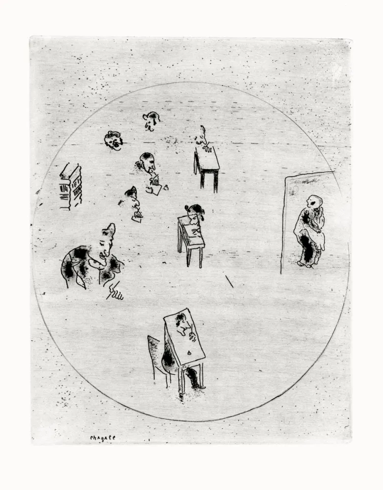 Aguafuerte Chagall - Les Ames Mortes