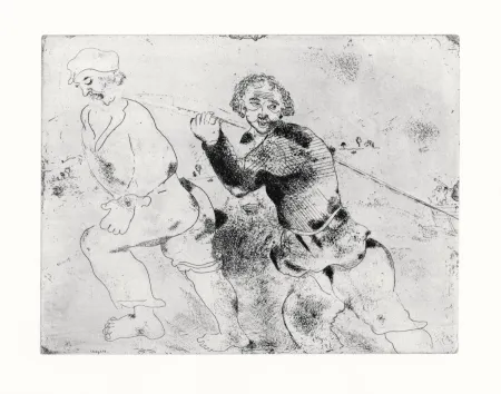 Aguafuerte Chagall - Les Ames Mortes