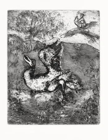 Aguafuerte Chagall - Les Fables de La Fontaine