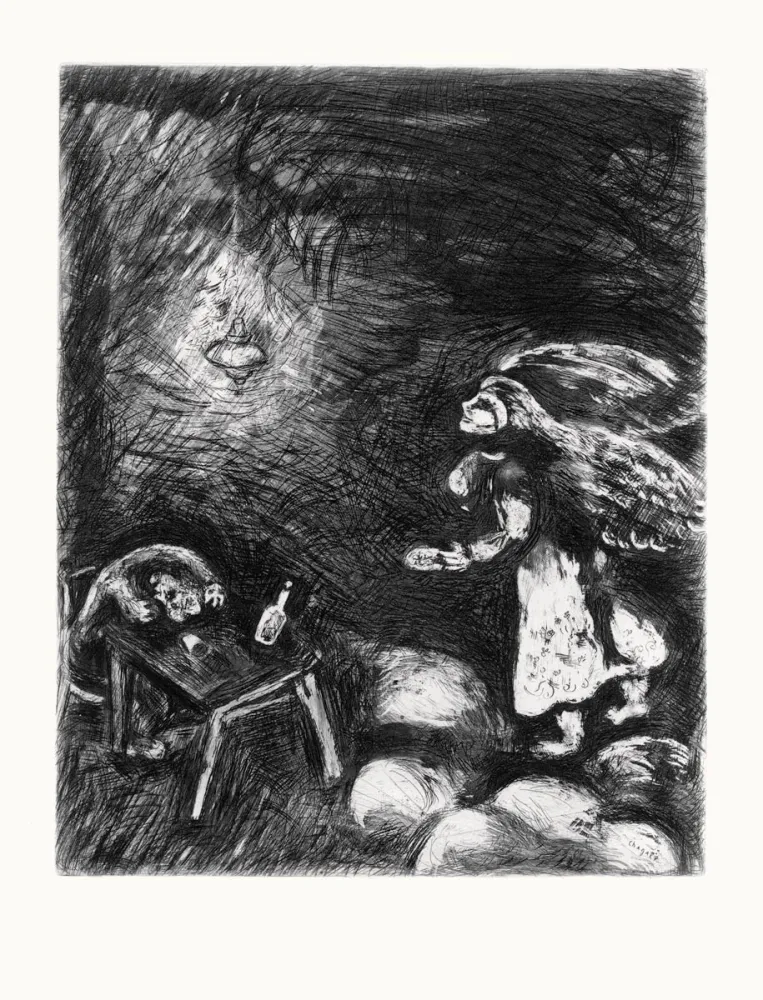 Aguafuerte Chagall - Les Fables de La Fontaine