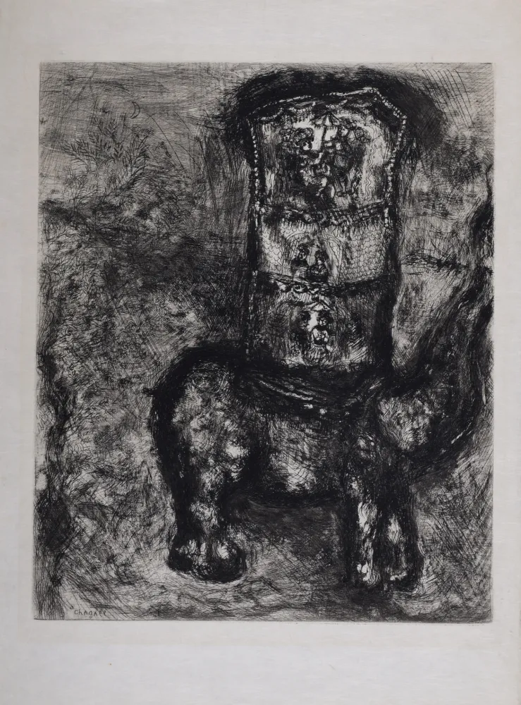 Grabado Chagall - Les Fables de La Fontaine : Le Rat et l'Éléphant, 1952