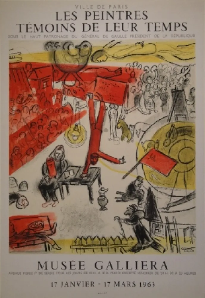 Litografía Chagall - Les peintres témoins de leur temps