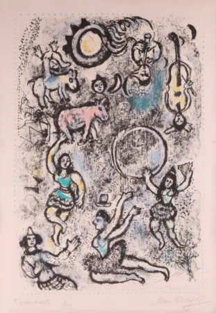Litografía Chagall - Les Saltimbanques