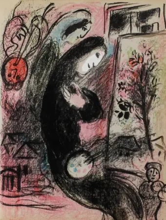 Litografía Chagall - L'inspiré
