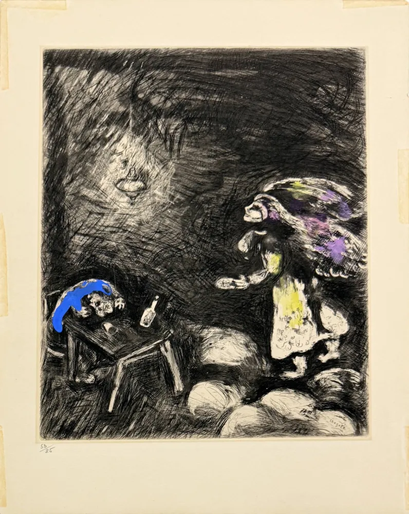 Aguafuerte Chagall - L'Ivrogne et sa Femme