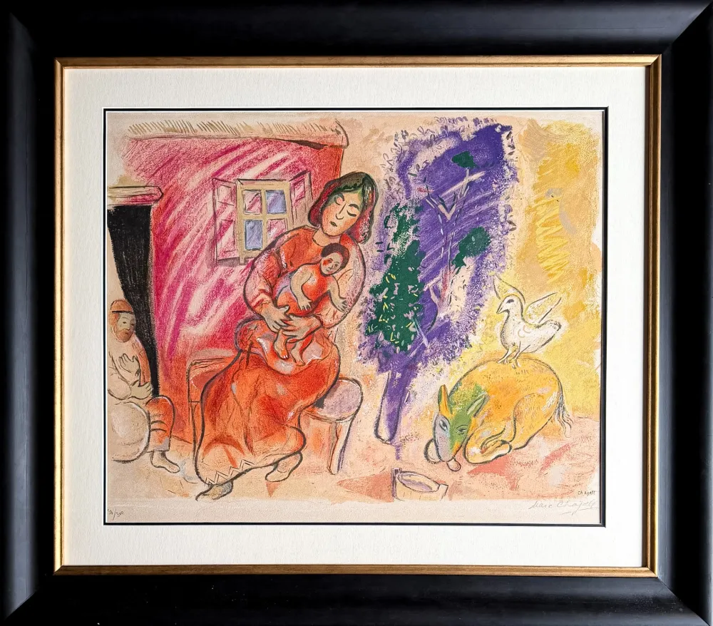 Litografía Chagall - Maternité