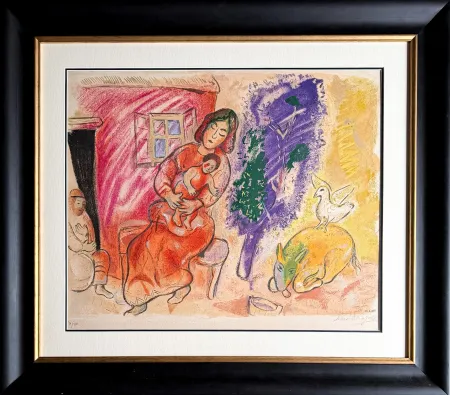 Litografía Chagall - Maternité