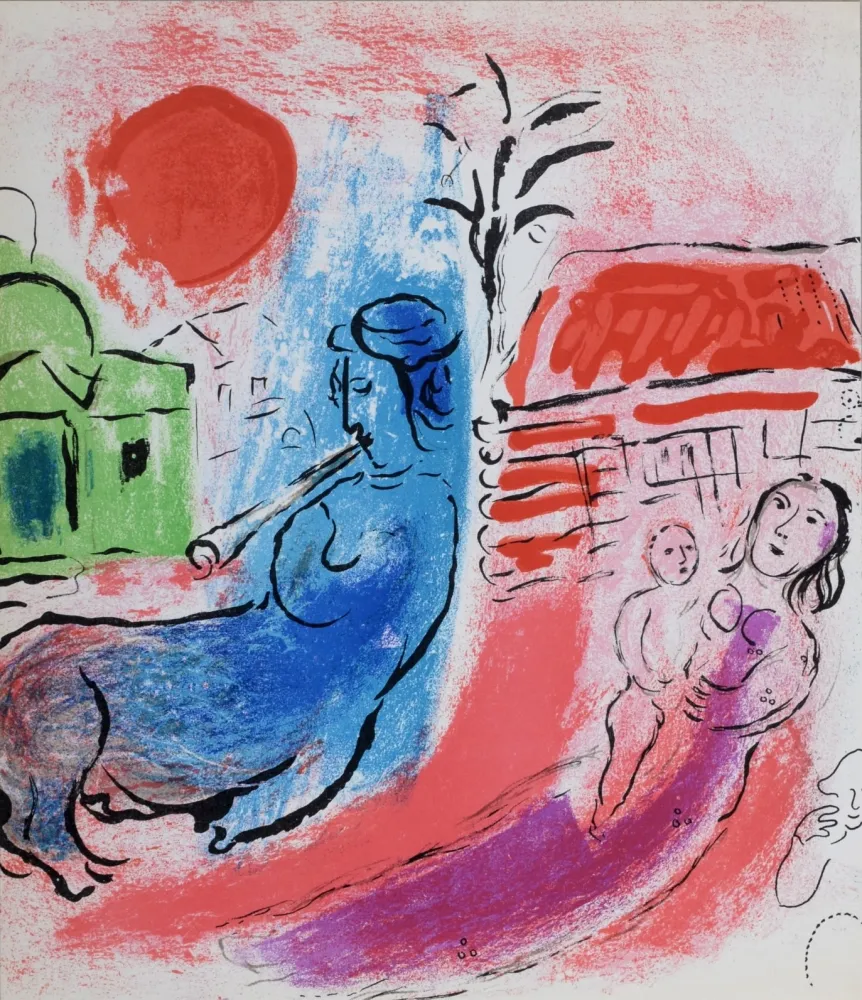Litografía Chagall - Maternité au Centaure