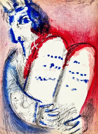 Litografía Chagall - Moses III