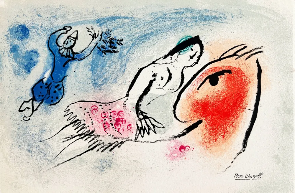 Litografía Chagall - New Year's Card