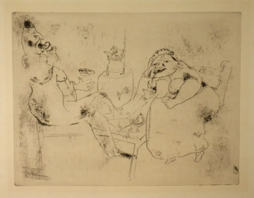 Aguafuerte Chagall - (Nicolas Gogol, Les Ames Mortes, 18)