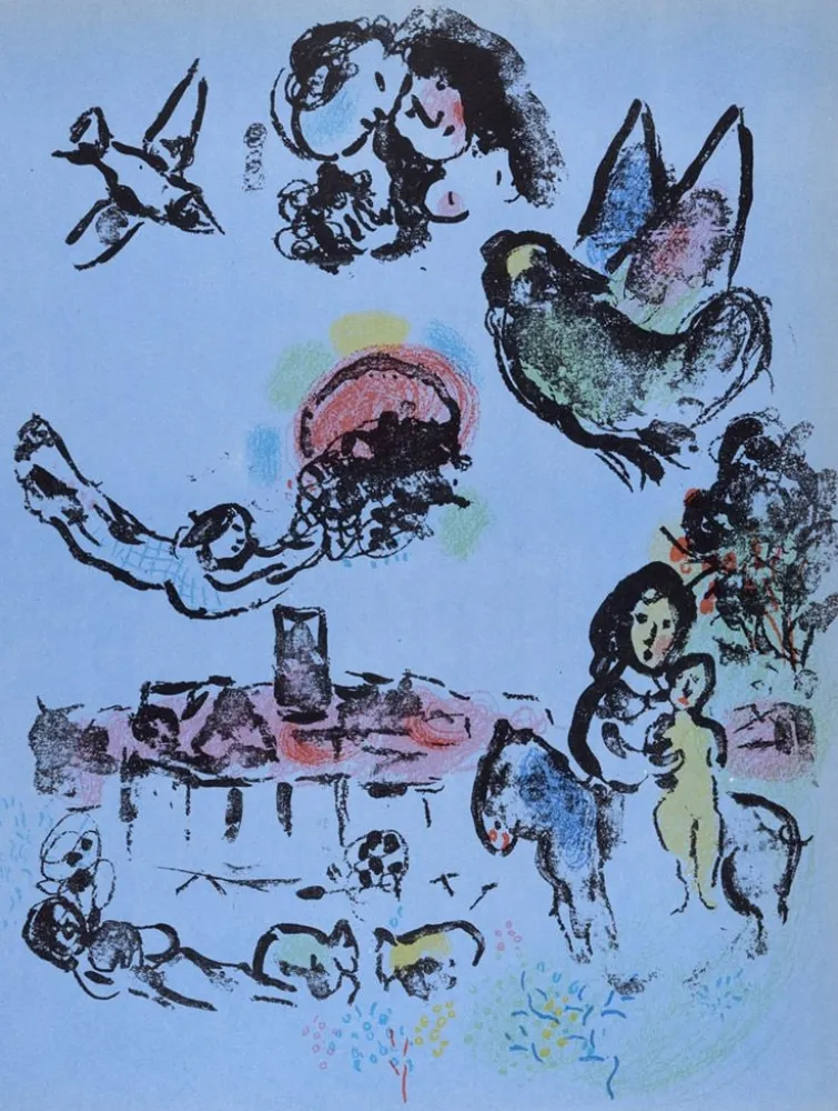 Litografía Chagall - Nocturne in Vence