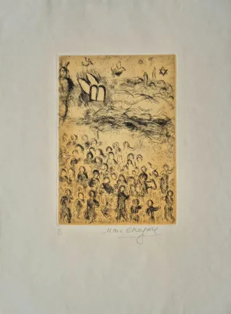 Aguafuerte Y Aguatinta Chagall - Plate 26, from Psalms of David