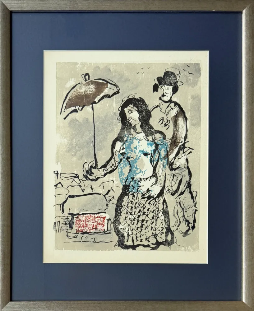 Grabado En Madera Chagall - Poèmes, Planche IV