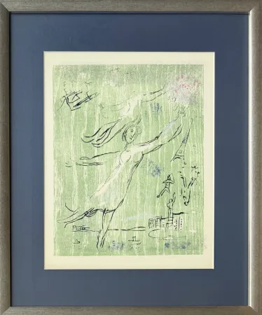 Grabado En Madera Chagall - Poèmes, Planche IX (trial proof)