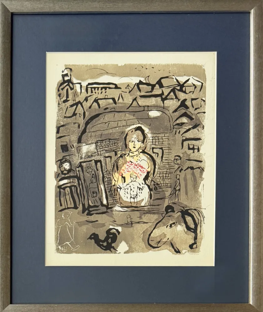 Grabado En Madera Chagall - Poèmes, Planche VIII