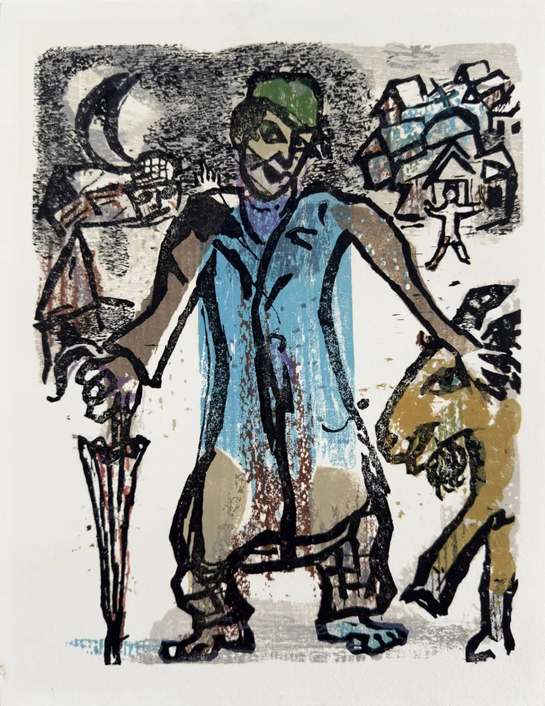 Grabado En Madera Chagall - Poèmes, Planche XVII