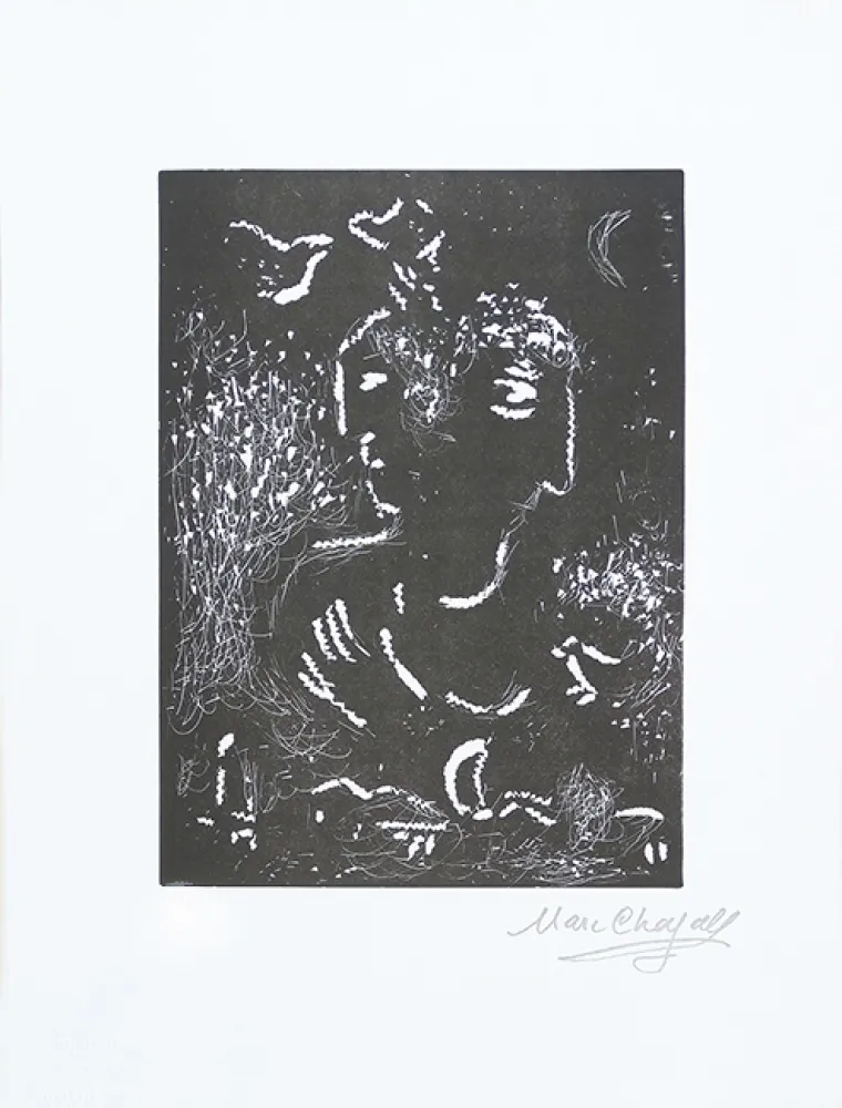 Linograbado Chagall - Pour Vava, planche 2