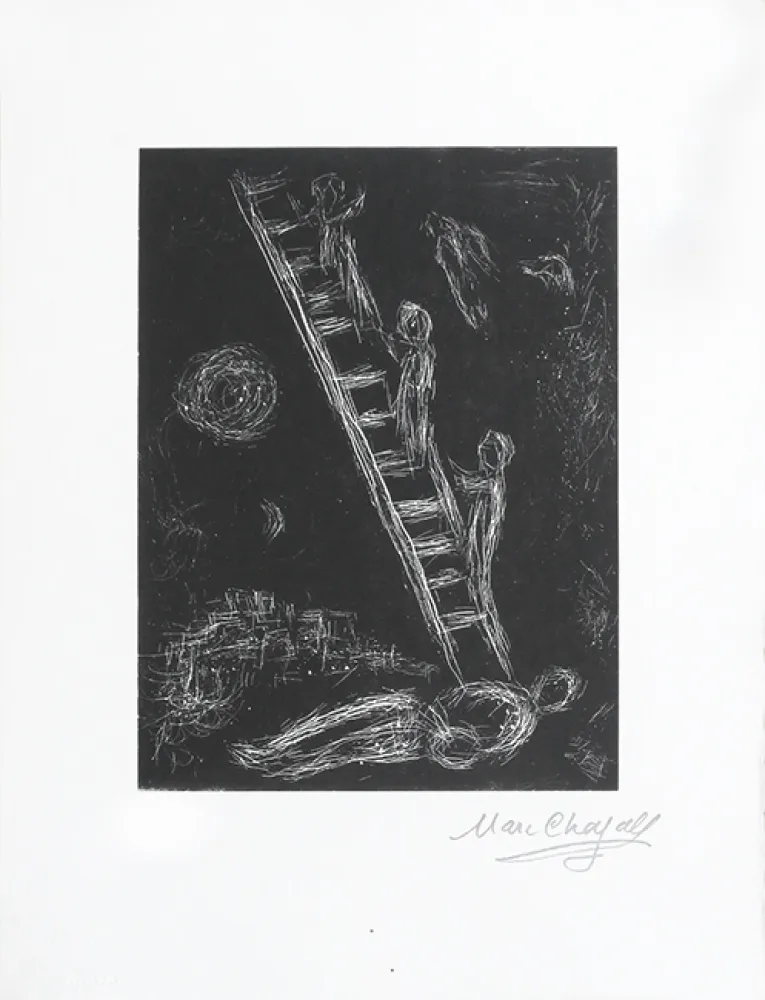 Linograbado Chagall - Pour Vava, planche 3