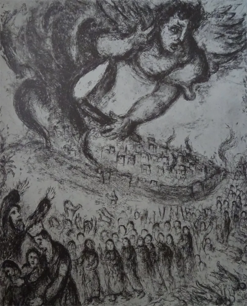 Aguafuerte Chagall - Prise de Jerusalem