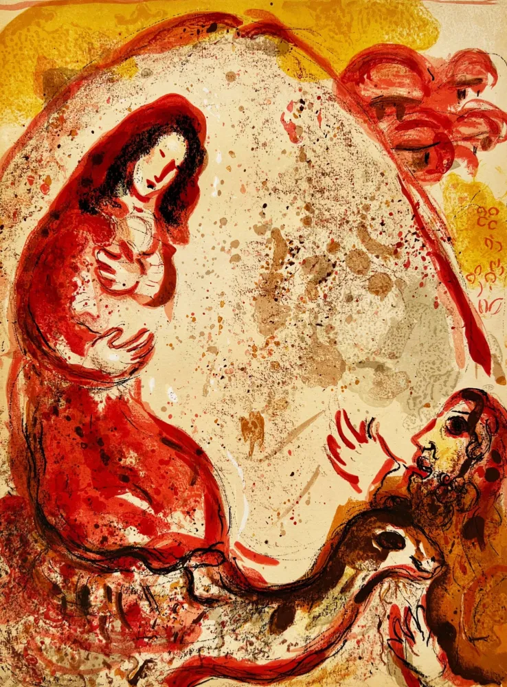 Litografía Chagall - Rachel Steals Her Father’s Graven Images