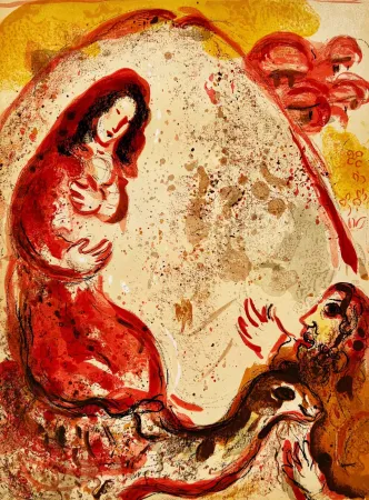 Litografía Chagall - Rachel Steals Her Father’s Graven Images