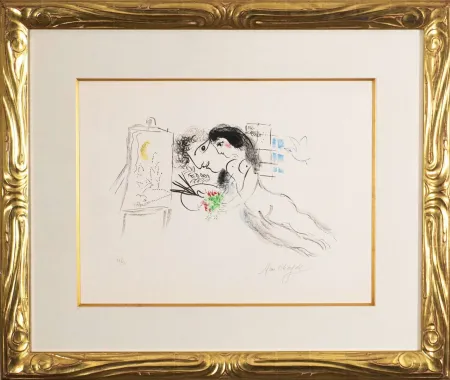 Litografía Chagall - Rêve familier (Familiar Dream)