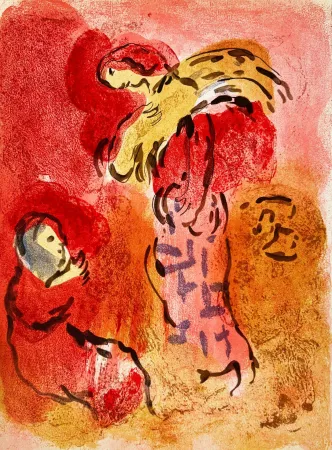 Litografía Chagall - Ruth Gleaning