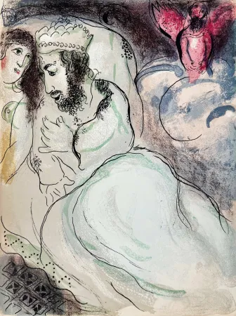 Litografía Chagall - Sarah And Abimelech