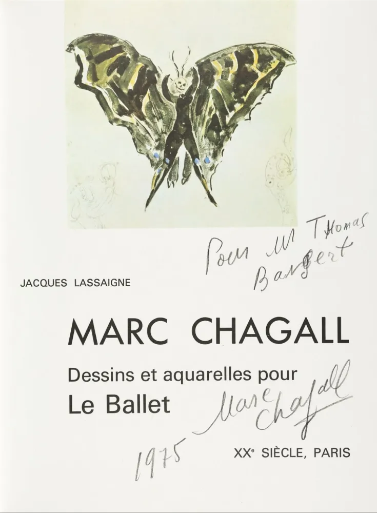 Libro Ilustrado Chagall - Signed & Dedicated - Dessins et aquarelles pour Le Ballet 