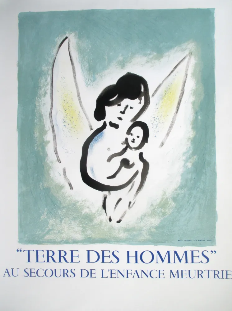 Litografía Chagall - Terre des Hommes