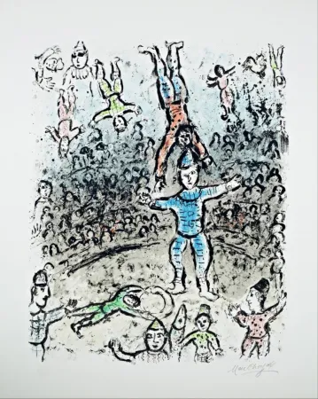 Litografía Chagall - The Acrobats