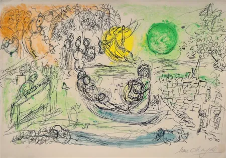 Litografía Chagall - The Concert