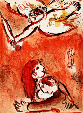 Litografía Chagall - The Face of Israel