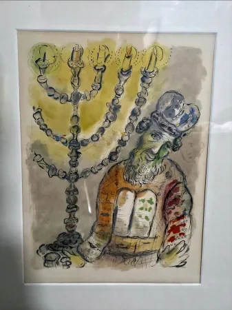 Litografía Chagall - The Mission of Bezaleel - The story of Exodus 1966