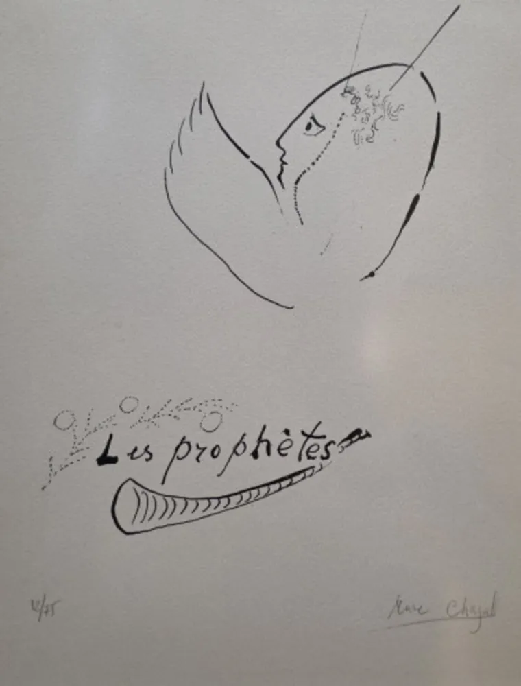 Litografía Chagall - The Prophets
