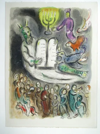 Litografía Chagall - The Story of Exodus