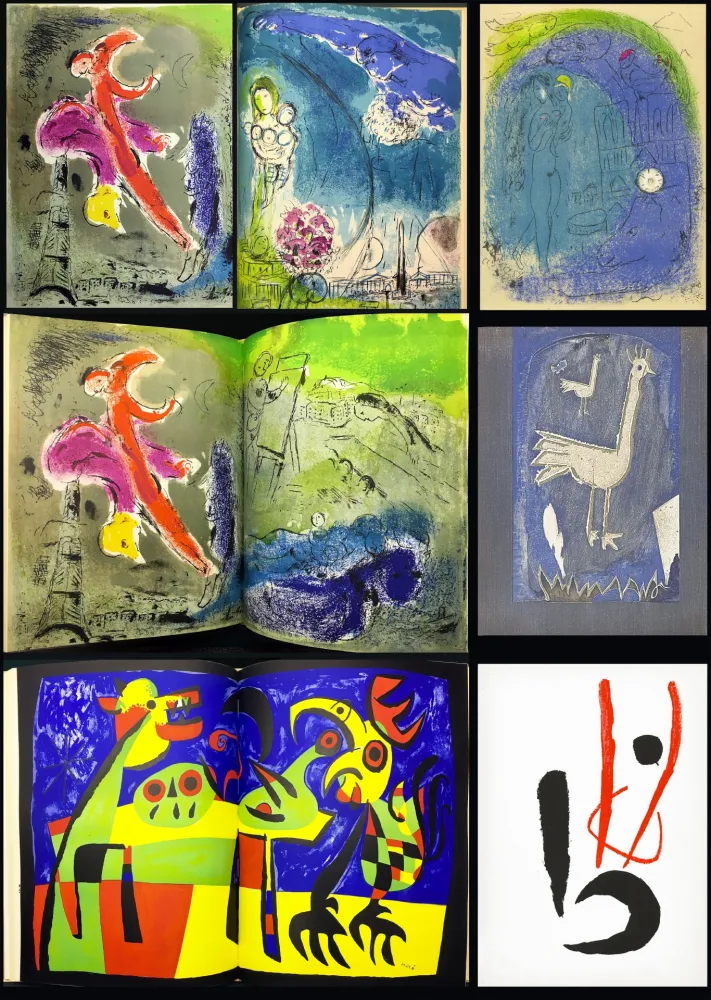 Libro Ilustrado Chagall - VERVE Vol. VII. N° 27-28. VISIONS DE PARIS - 34 lithographies (1953)