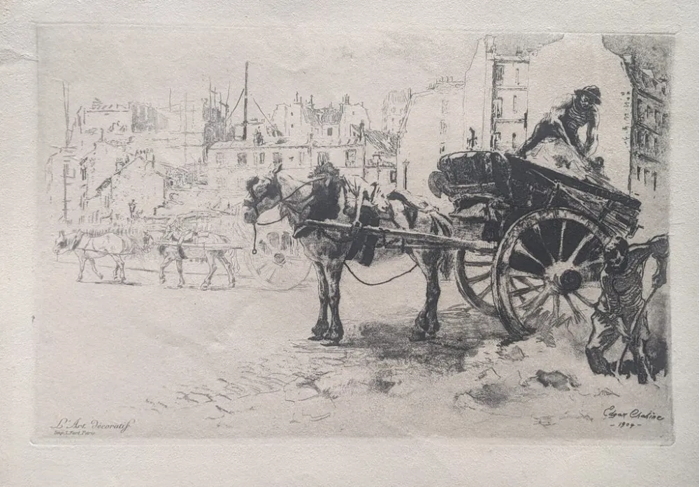 Aguafuerte Y Aguatinta Chahine - Les Terrassiers