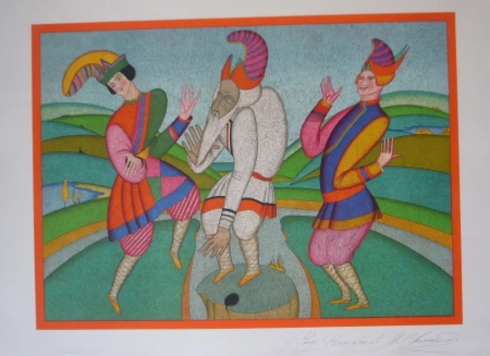 Litografía Chemiakin - Carnaval