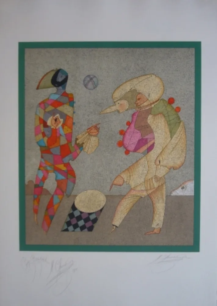 Litografía Chemiakin - Carnaval