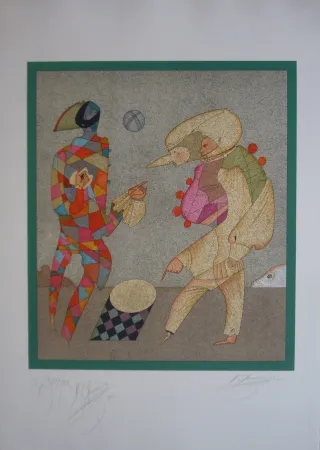 Litografía Chemiakin - Carnaval