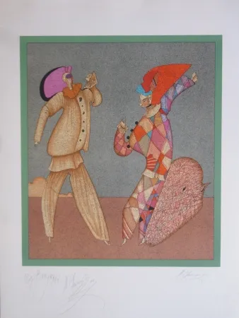 Litografía Chemiakin - Carnaval