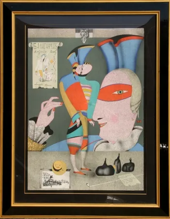 Litografía Chemiakin - Cirque Russe I