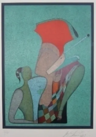 Litografía Chemiakin - Grand carnaval de Saint Petersbourg 2