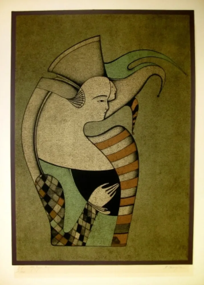 Litografía Chemiakin - Personnage fantastique