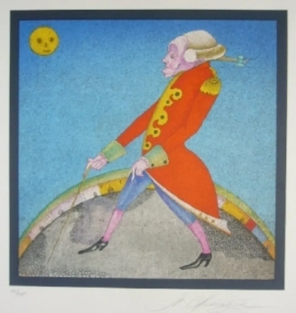 Litografía Chemiakin - Suite Carnaval de Saint Petersbourg 1