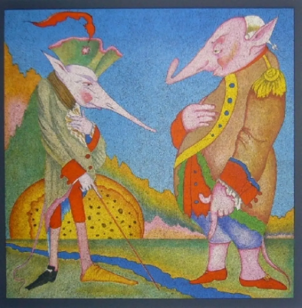 Litografía Chemiakin - Suite Carnaval de Saint Petersbourg 10